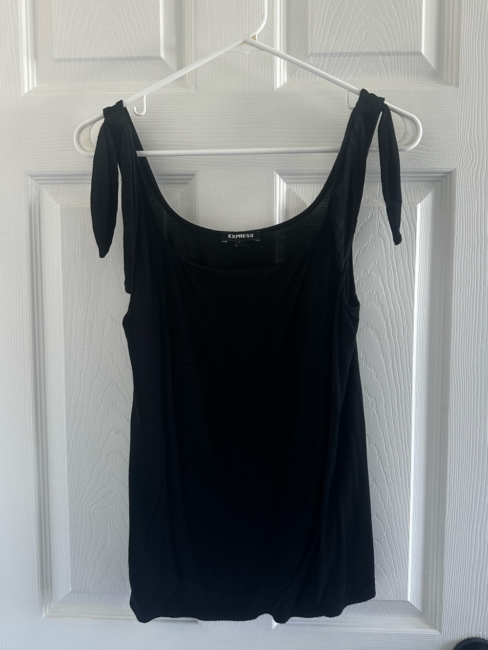 Express Women’s Black Tank Top Tie Straps Bow Straps Size XS